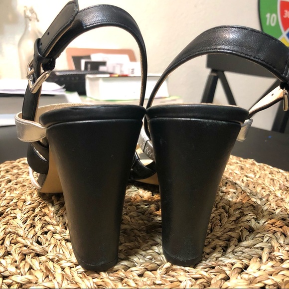 BOTKIER New York Sera Leather Sandal Heels Black Multi Sz 8.5 - Picture 5 of 12